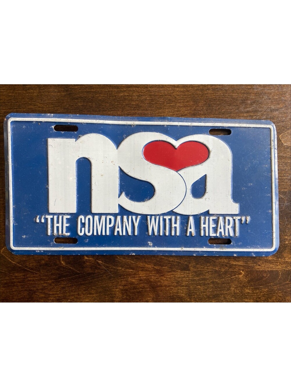 NSA License Plate Vintage Expired Vanity USA America